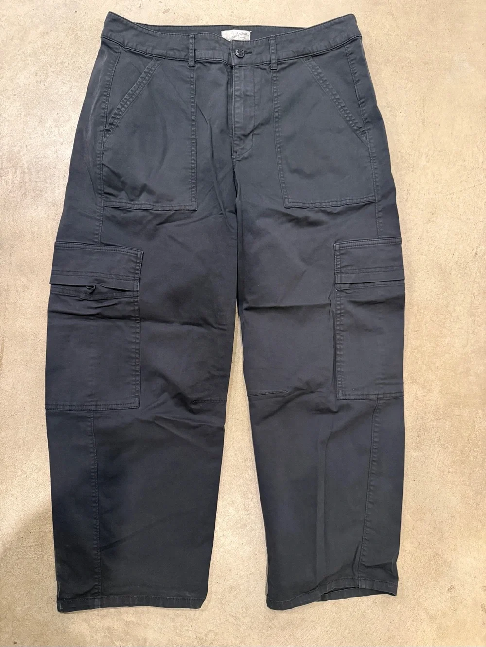 Dark Gray Cargo Pants with Patch Pockets